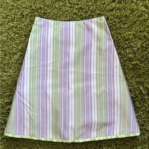 Pastel Striped A-Line Skirt